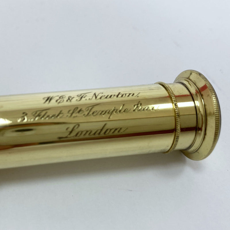 Early Victorian Cased Miniature Baleen Telescope by WE & F Newton of Fleet Street