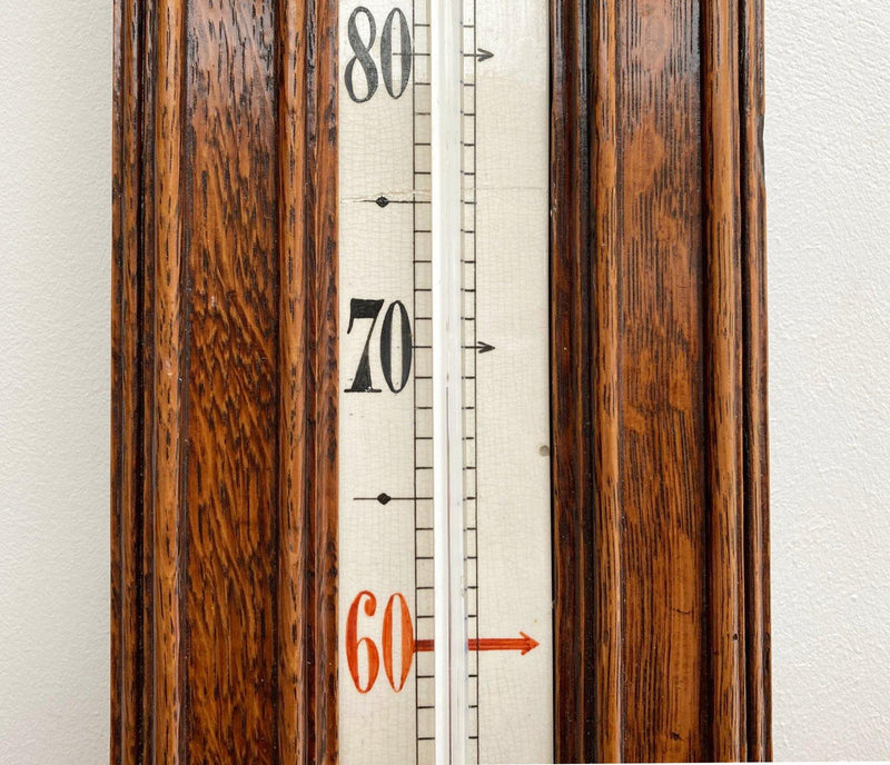 Large Victorian Porcelain scale Wall Thermometer by Joseph Long of Eastcheap London - Jason Clarke Antiques