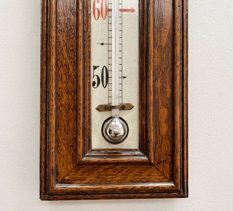 Large Victorian Porcelain scale Wall Thermometer by Joseph Long of Eastcheap London - Jason Clarke Antiques