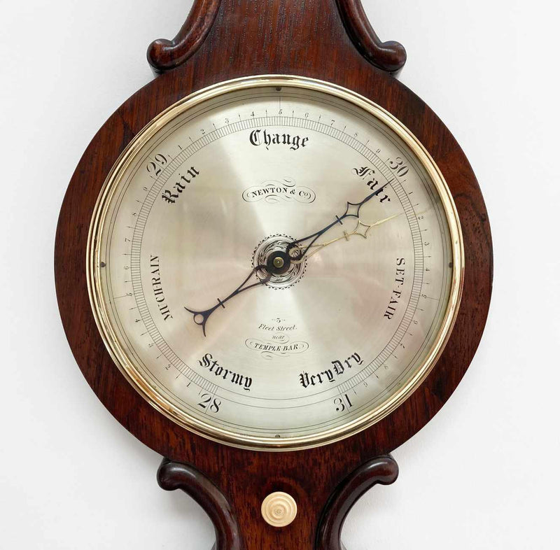 Victorian Rosewood Wheel Barometer by Newton & Co of Fleet Street London - Jason Clarke Antiques