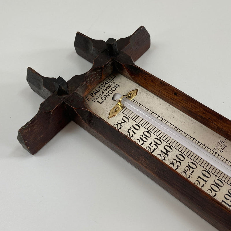 Large Late Victorian Wall Thermometer by Francis Pastorelli of Bond Street