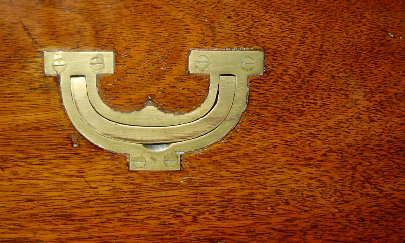 Victorian Two Sectioned Campaign Chest with Brass Flush Handles