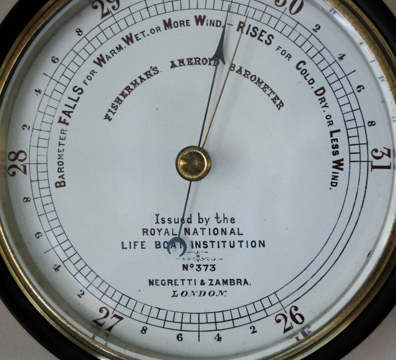 Mid-Victorian Fisherman's RNLI Aneroid Barometer by Negretti & Zambra - No 373