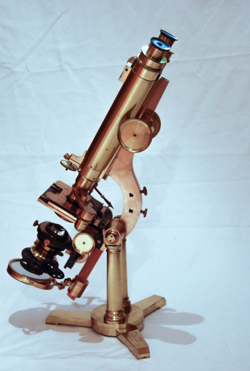 Victorian Cased "Large & Best" Achromatic Binocular Microscope by R&J Beck London