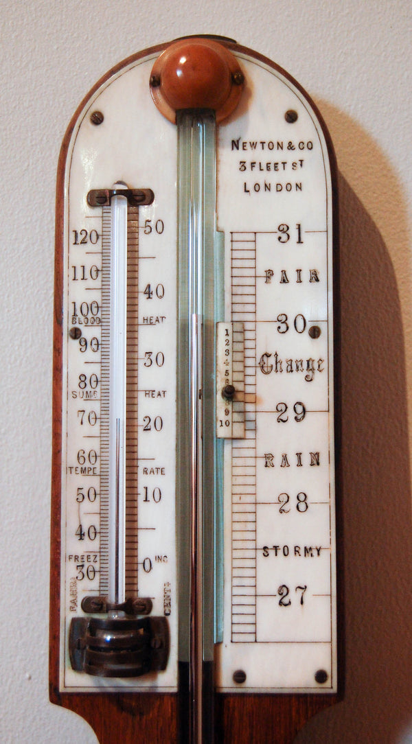 Mid-Victorian Rosewood Stick Barometer by Newton & Co, 3 Fleet Street, London