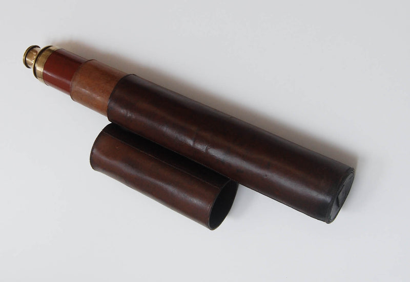 Single Draw Marine Day or Night Telescope by Dollond of London with Original Leather Case