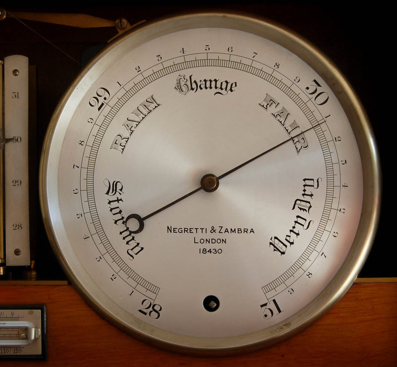 Mid-Victorian Weather Station or Self Recording Aneroid Barometer by Negretti & Zambra