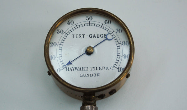 Late Victorian Cased Champagne or Soda Water Test Gauge by Hayward Tyler & Co London