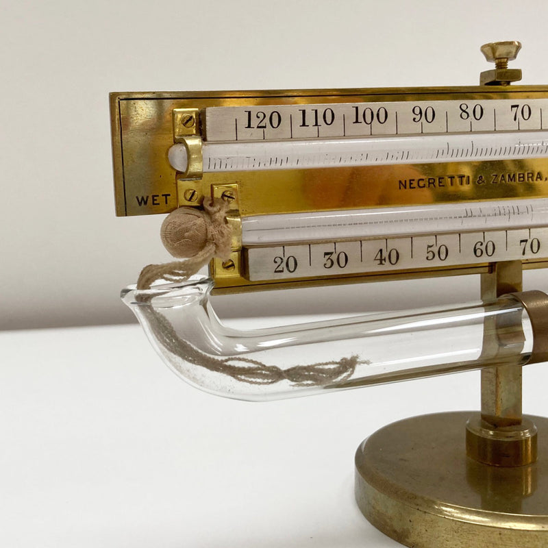 Victorian Mason's Hygrometer on Stand by Negretti & Zambra of London